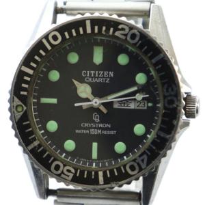 4-212461 CRYSTRON クリストロン 腕時計 ダイバーズ ウォッチ クォーツ デイデイト カレンダー付き