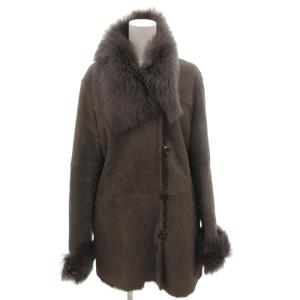 ムートンコート ジャケット 11 グレー ファー /FF GY18