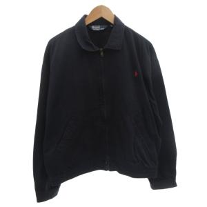 90s ジャケット ブルゾン ポニー刺繍 L 紺 ネイビー GY18 /FF