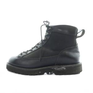 コーネリアス CORNELIUS ショートブーツ ラウンドトゥ レザー ロゴ 8 26cm 黒 ブラック