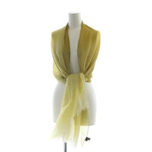 大判ストール カシミヤシルク混 イエロー