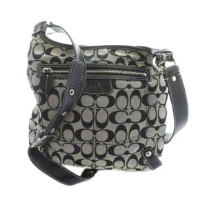 F14689 ショルダーバッグ 斜めがけ ロゴ シグネチャー グレー 黒 ブラック GY18 /MQ