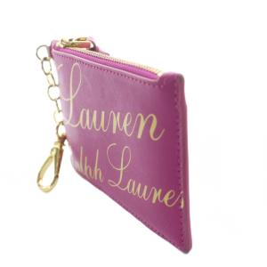 LAUREN RALPH LAUREN カードケース パスケース マルチケース レザー ロゴ 紫 パープル /KW GY11