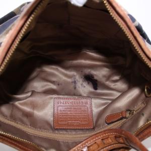 COACH トートバッグ ワンショルダー デニム キャンバス レザー シグネクチャー 紺 ネイビー 茶色 ブラウン