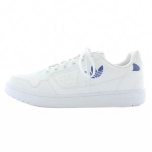 NY 90 スニーカー レザー ローカット ロゴ 刺繍 US9.5 27.5?p 白 ホワイト 青 ブルー