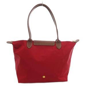 Longchamp ル・プリアージュ トートバッグ 手提げ ロゴ レザー ナイロン 赤 レッド /FF GY18
