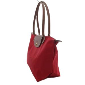 Longchamp ル・プリアージュ トートバッグ 手提げ ロゴ レザー ナイロン 赤 レッド /FF GY18