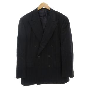 TROFEO テーラードジャケット ダブルブレスト 4B 背抜き サイドベンツ ウール ストライプ 50