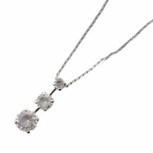 ネックレス クリスタル ペンダント クリスタル 3連 シルバーカラー /KW GY11