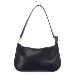 ハンドバッグ ショルダー 2WAY レザー ロゴ 型押し 紺 ネイビー /XZ GY18