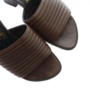 Jean Paul GAULTIER ミュール チャンキーヒール 3 ブラウン