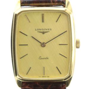 717 1156 腕時計 クォーツ レザーベルト スクエア ゴールドカラー