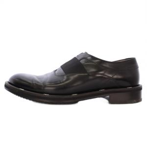 FENDI ローファー ビジネスシューズ 革靴 レザー ゴムベルト 9 28?p 黒 ブラック /XZ GY18