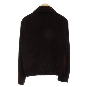ARMANI COLLEZIONI コーデュロイジャケット ブルゾン 太畝 ジップアップ 48 ボルドー /GV GY18