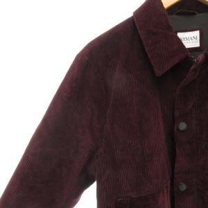 ARMANI COLLEZIONI コーデュロイジャケット ブルゾン 太畝 ジップアップ 48 ボルドー /GV GY18