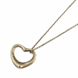TIFFANY&Co. ネックレス オープンハート ペンダント ロゴ チェーン  シルバー /KW GY18