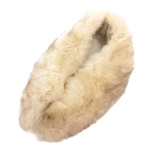 ティペット 毛皮マフラー フォックスファー ショール 白 ホワイト /GV GY11