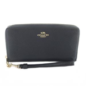 ロング ジップ アラウンド ウォレット 長財布 小銭入れあり レザー 黒 ブラック /KW GY11