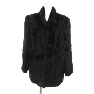 銀サガ ファーコート 毛皮 ミンク ミドル ハーフ丈 15 ダークブラウン /UO GY18