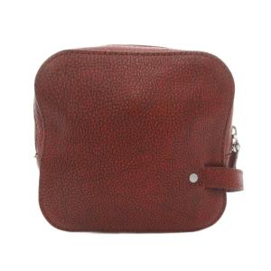 スクエアクラッチバッグ ハンドバッグ グラインドレザー オレンジブラウン /UO GY18