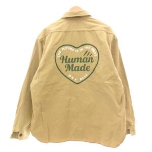 HUMAN MADE Zip-Up Work Shirt ハーフジップ XXL ベージュ系 HM29SH002