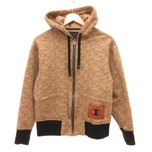 × チャンピオン Champion 6449 シグネチャー ジップアップ パーカー フーディ ロゴ 総柄