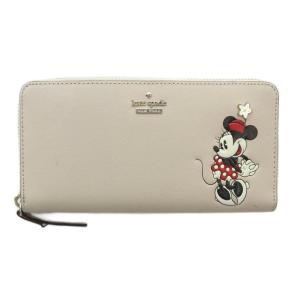 長財布 小銭入れあり PVC ミニーマウス ロゴ ラウンドファスナー ピンク /KW GY18
