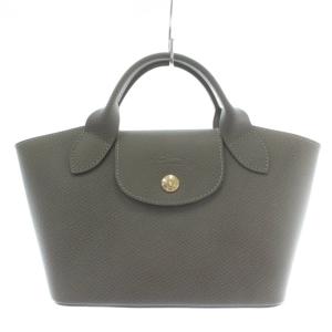 エピュレ Epure XS ハンドバッグ ショルダー 2WAY レザー ロゴ グレー /XZ GY18