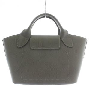 Longchamp エピュレ Epure XS ハンドバッグ ショルダー 2WAY レザー ロゴ グレー /XZ GY18