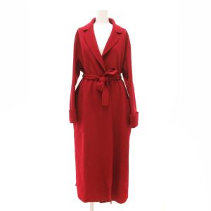 ガウン コート ウール メルトン 42 レッド