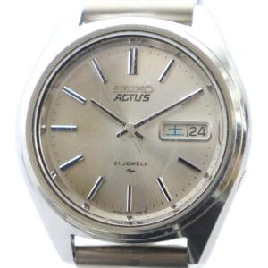5 ACTUS アクタス 7019-7060 腕時計 ウォッチ 自動巻き デイデイト カレンダー付き シルバー色