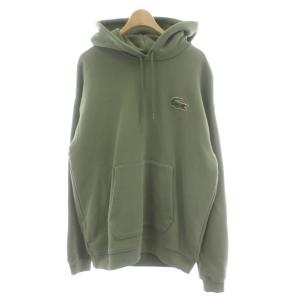 エッセンシャルスウェットフーディー パーカー S 緑 グリーン プルオーバーパーカー 長袖 ロゴ刺繍 SH2754