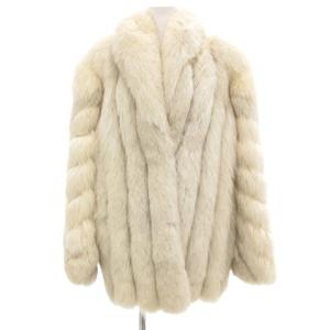 銀サガ ファーコート フォックス アイボリー系