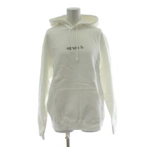 アダムエロペ 20SS ロゴスウェットフーディーパーカー プルオーバー 長袖 S 白 ホワイト EX92SCT7