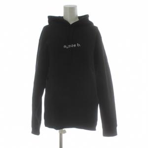 アダムエロペ 20SS ロゴスウェットフーディーパーカー プルオーバー 長袖 S 黒 ブラック EX92SCT7