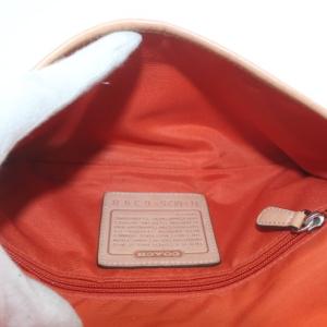 COACH ハンドバッグ ワンショルダー キャンバス レザー シグネチャー 総柄 ベージュ 茶色 ブラウン 6348
