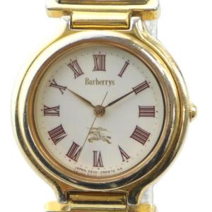 2930-294017 Y 腕時計 クォーツ ローマン 白文字盤 ゴールドカラー