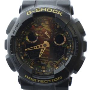 GA-100CF 腕時計 ウォッチ クォーツ アナデジ ロゴ カレンダー付き 黒 ブラック GY11 /MQ