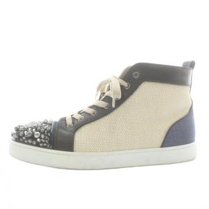ルイスパイク LOUIS SPIKES スニーカー キャンバス レザー ハイカット スタッズ ロゴ 42.5