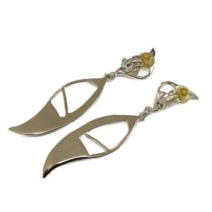 SWAROVSKI イヤリング 両耳用 クリップ式 ラインストーン シルバーカラー マルチカラー /KW GY11