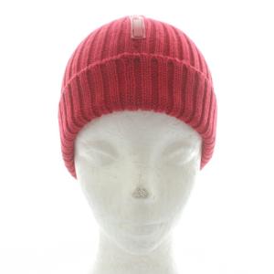 ニットキャップ 帽子 ビーニー ウール ロゴ 赤 レッド /XZ GY11