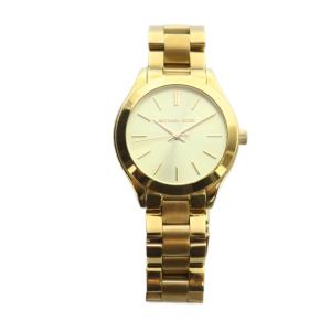 MICHAEL KORS MK-3512 腕時計 ウォッチ クォーツ ロゴ ゴールド色 GY11 /MQ