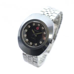 RADO DIASTAR ダイヤスター 腕時計 ヴィンテージ ウォッチ 12P カットガラス 自動巻き 黒文字盤