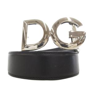 ロゴバックル ベルト レザー 黒 ブラック /UO GY18