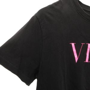 VALENTINO VLTN ロゴ Tシャツ カットソー S 半袖 プリント クルーネック 黒 ブラック /AE GY18