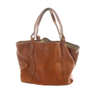 トートバッグ ハンド ロゴ レザー 茶 ブラウン GY11 /MQ