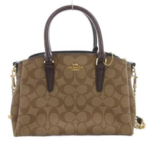 ハンドバッグ ショルダー 2WAY 茶 ブラウン シグネチャー柄 F31985 /FF GY11