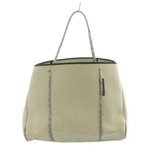トートバッグ ハンド パンチング ロゴ ポーチ付き ベージュ GY18 /MQ
