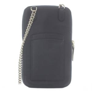 kate spade new york スマホポーチ ショルダーバッグ レザー 猫 ロゴ 紺 ネイビー /XZ GY18