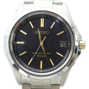 7B24-0BN0 ブライツ 腕時計 クォーツ デイト 黒文字盤 シルバーカラー